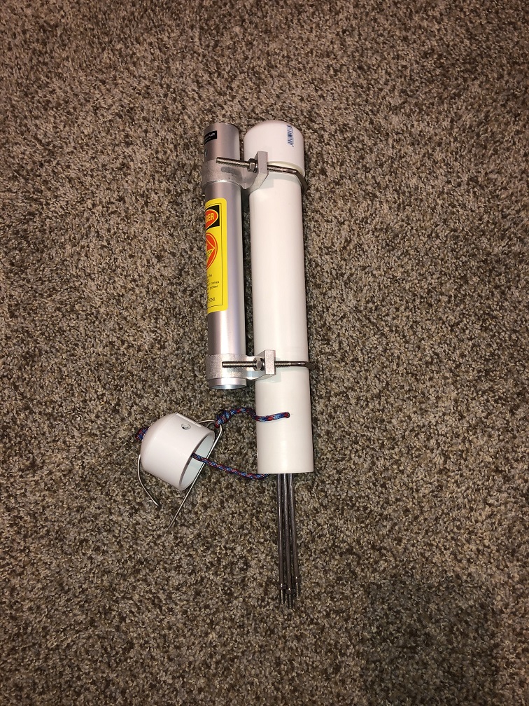 Antenna Mounting Bracket attached to PVC Pipe